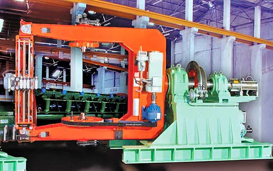 Stranding machine on test